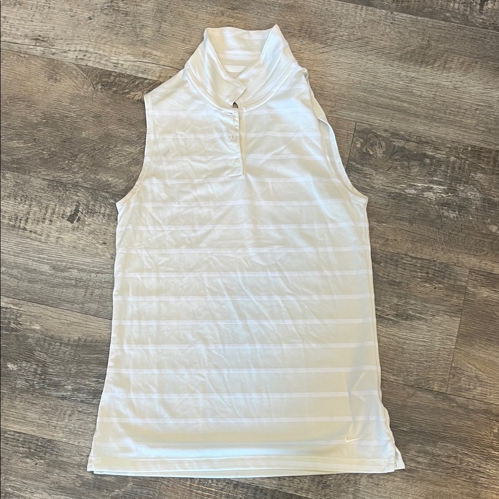 Nike White Sleeveless Tank Top